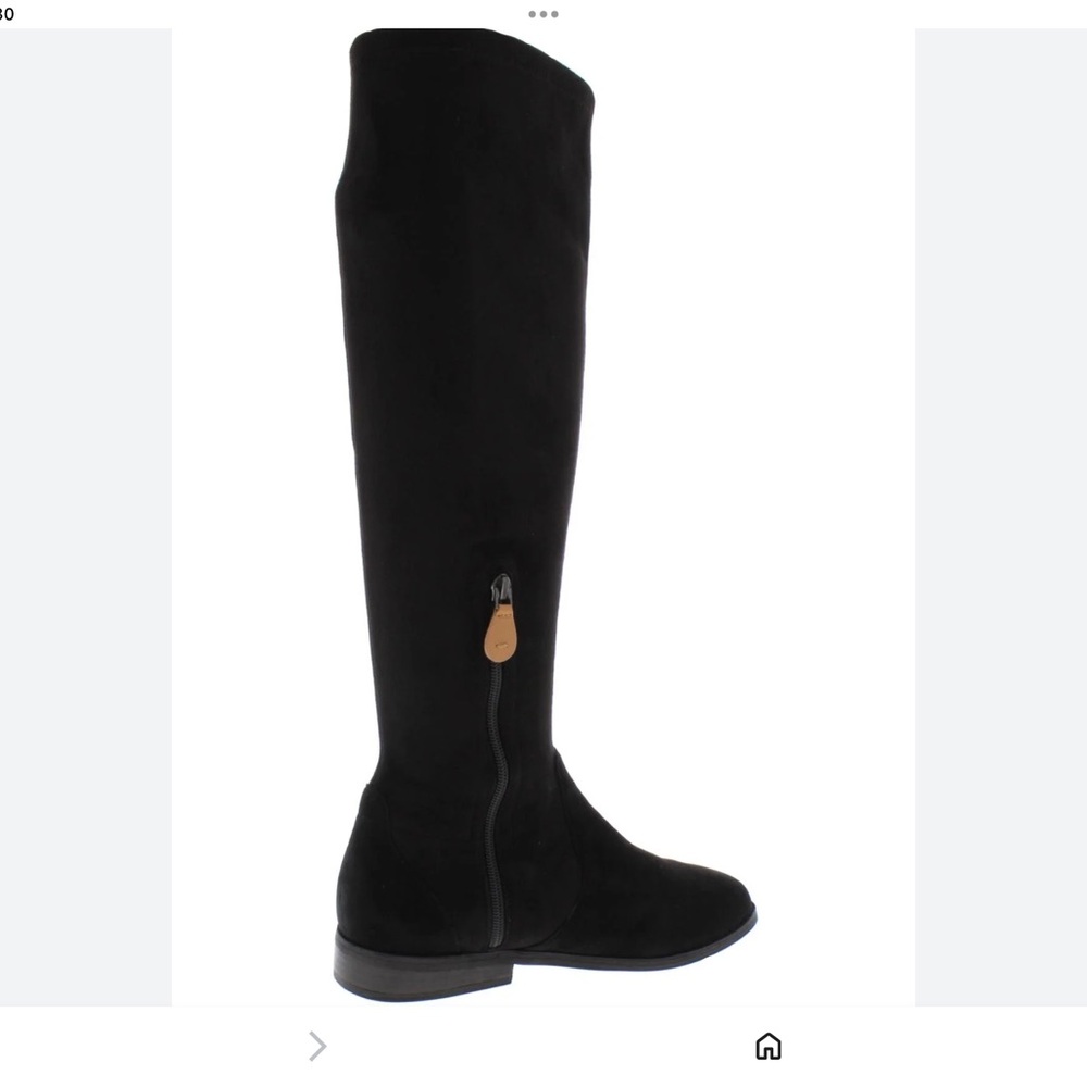 Gentle Souls Black Women's Knee-High Suede Boots with Side Zipper Size 11 - Picture 1 of 4